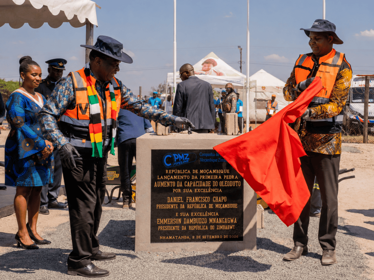 LANÇADA A PRIMEIRA PEDRA PARA O AUMENTO DE BOMBAGEM DO PIPELINE MOÇAMBIQUE ZIMBABWE